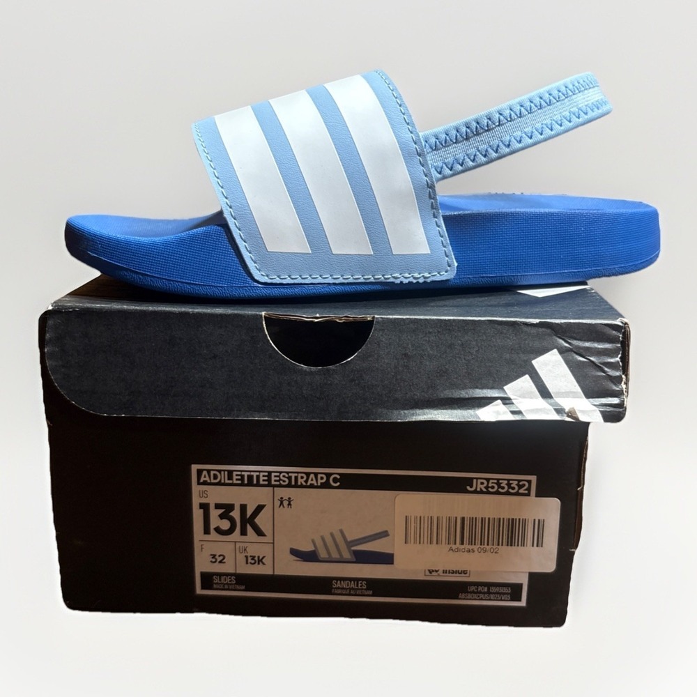Adidas Adilette Estrap Slide Sandal Size 13 Kids‎ Unisex